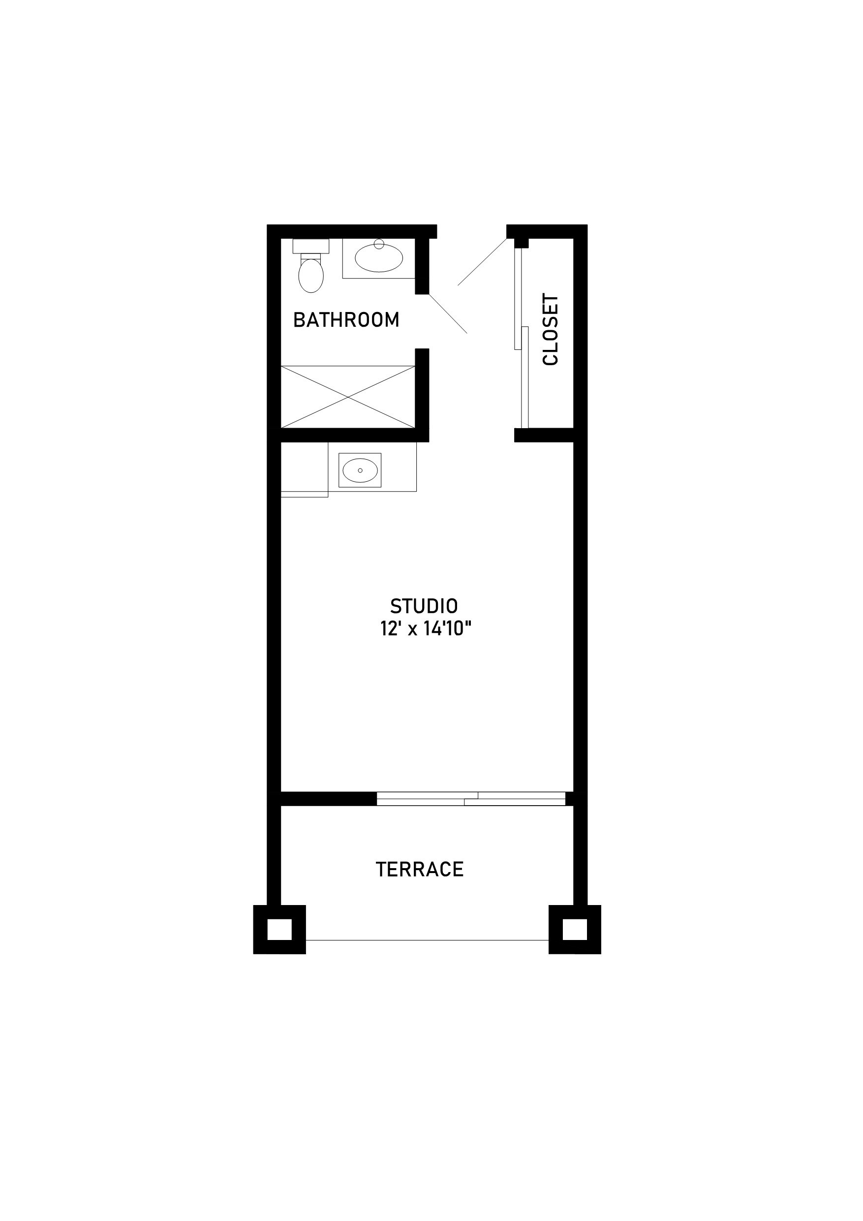 assisted living floor plan studio 306 square feet