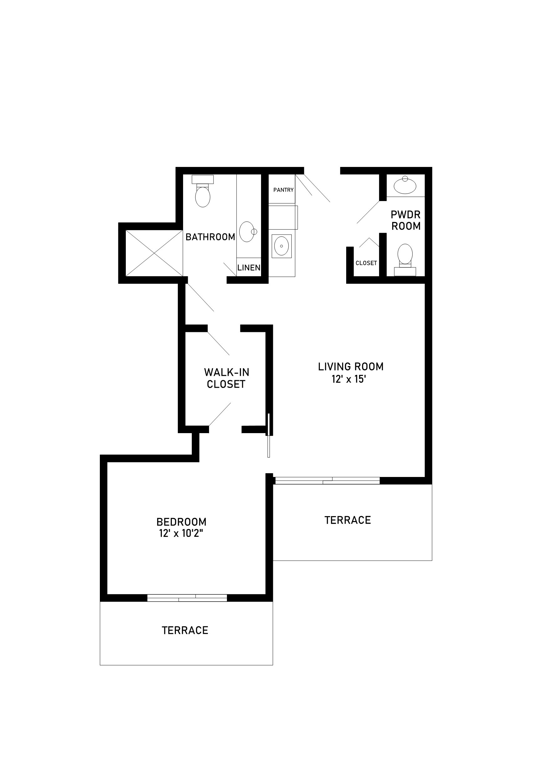 assisted living floor plan 1 bedroom 1 bathroom 603 square feet